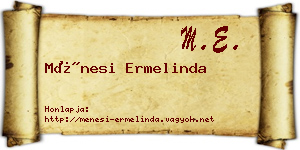 Ménesi Ermelinda névjegykártya